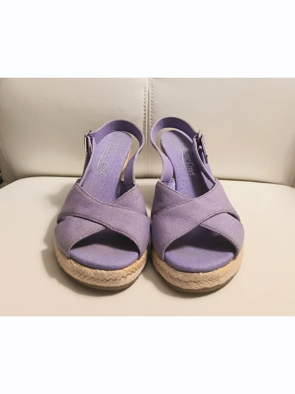 Coldwater Creek Womens Lilac Espadrille Sandals Size 6M - Picture 5 of 6